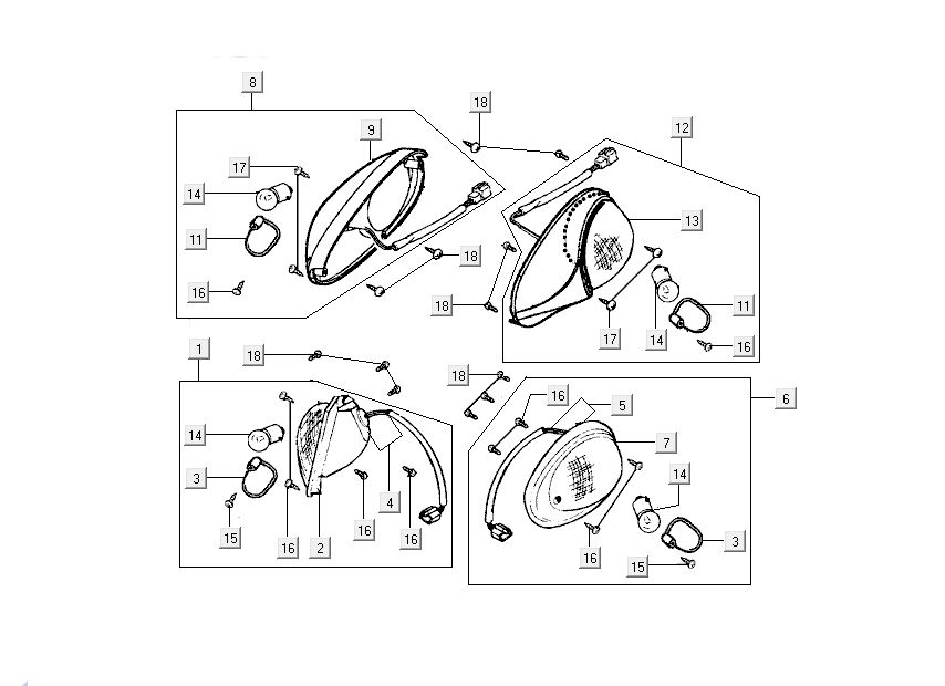 Indicatori Kymco People 50 rossi a 2 tempi