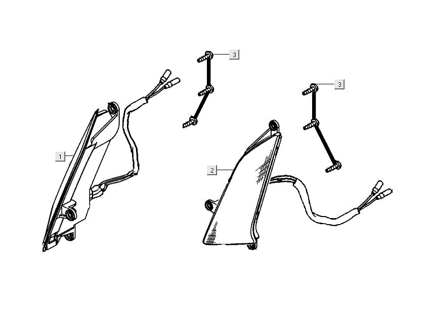 Indicatori di direzione Kymco People S 50 4 tempi Elegance marroni