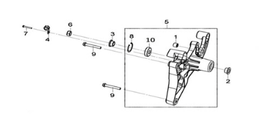 RR. fork Sym Joymax Z 125 E4