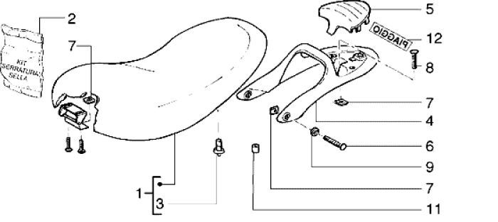 Sella Piaggio Liberty 4 tempi ←2006