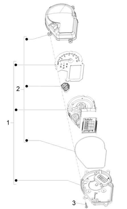 Contachilometri - Cabina di guida Piaggio NRG Power 50 2 tempi LC Euro 4