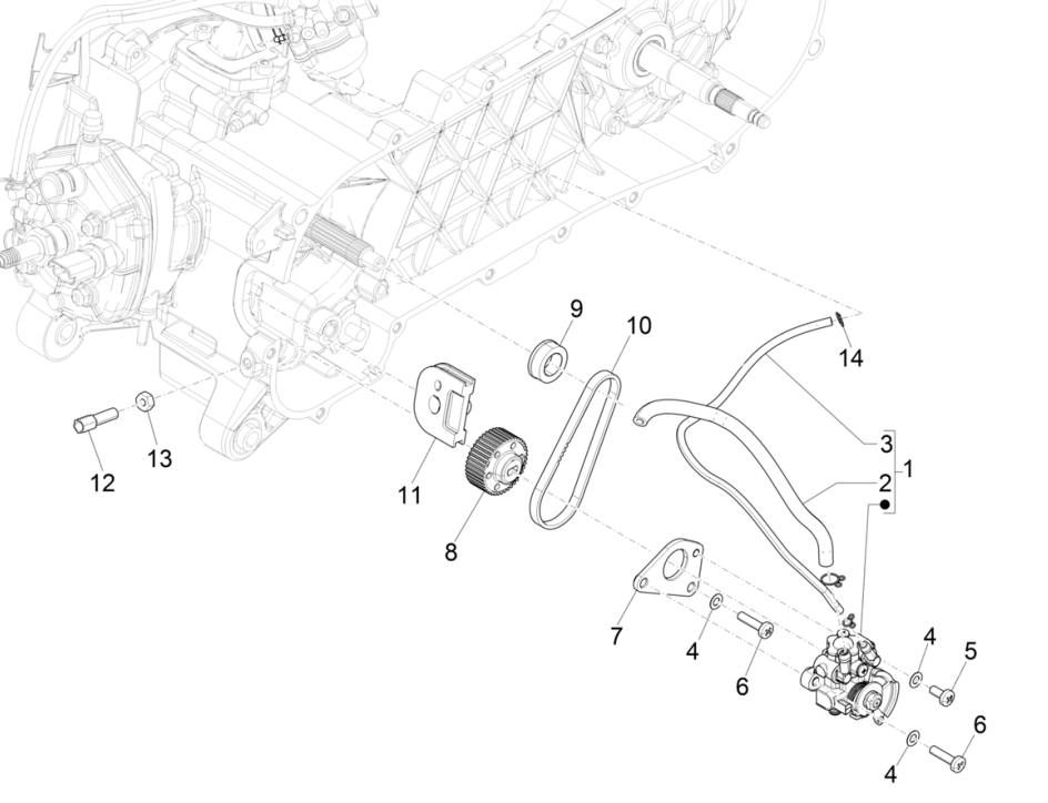 Pompa olio Piaggio NRG Power 50 2 tempi LC Euro 4