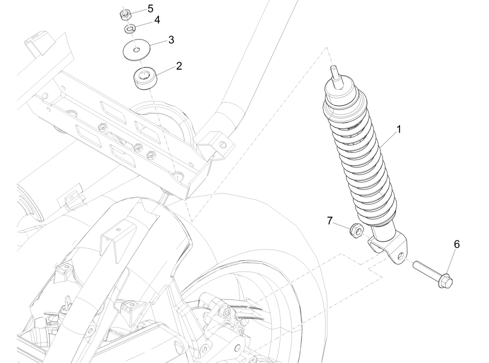 Ammortizzatore Piaggio NRG Power 50 2 tempi LC Euro 4