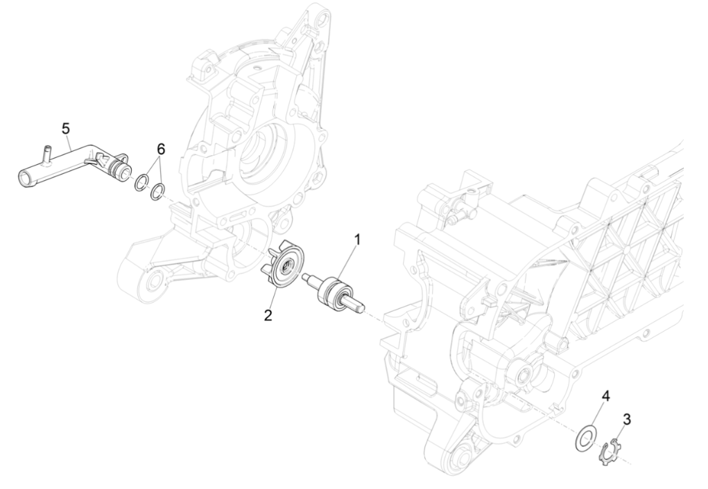 Pompa acqua Piaggio NRG Power 50 2 tempi LC Euro 4