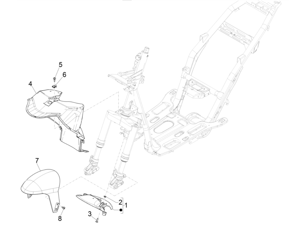Parafango anteriore - Parafanghi Piaggio NRG Power 50 2 tempi LC Euro 4