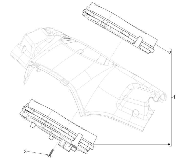Contachilometri - Cabina di guida Vespa Sprint 150 3V IE ABS Euro 3 2015