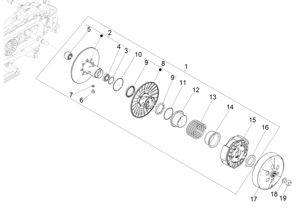 Frizione Vespa GTS 300 Super HPE 4V IE ABS Euro 5 2020-2022