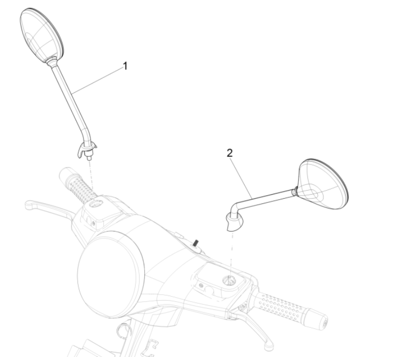 Specchietti Vespa GTS 300 Super HPE 4V ie ABS Euro 5 2020-2022