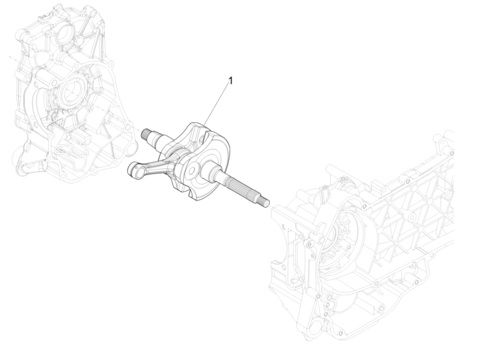 Albero motore Vespa GTS 300 Super HPE 4V IE ABS Euro 5 2020-2022
