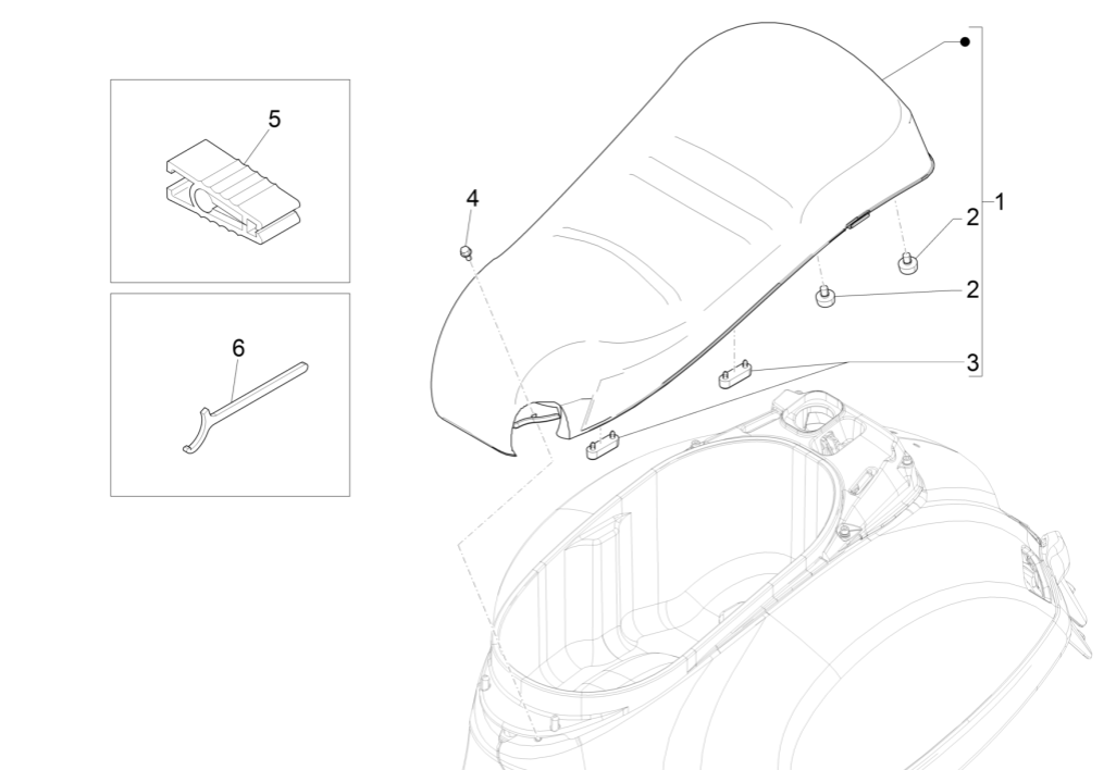 Sella Vespa GTS 300 Super HPE 4V IE ABS Euro 5 2020-2022