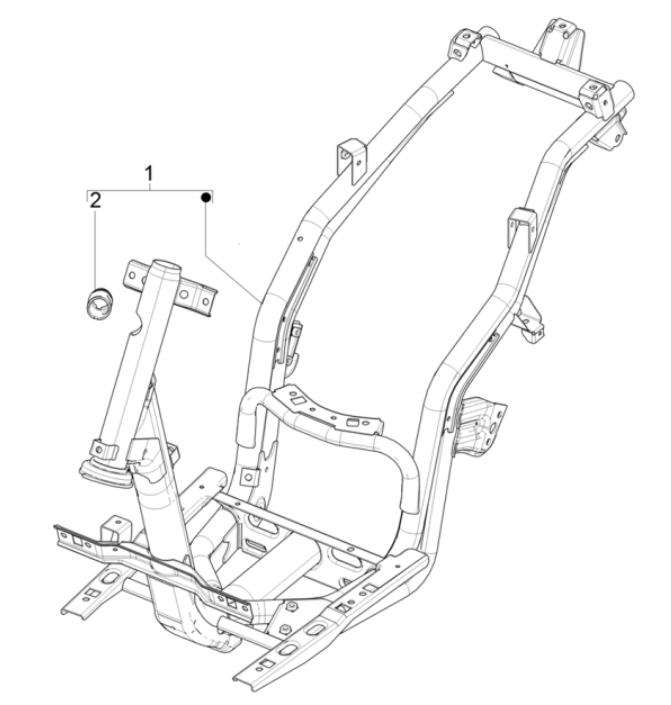 Telaio Piaggio Typhoon 50 2 tempi Euro 4 2018-2020
