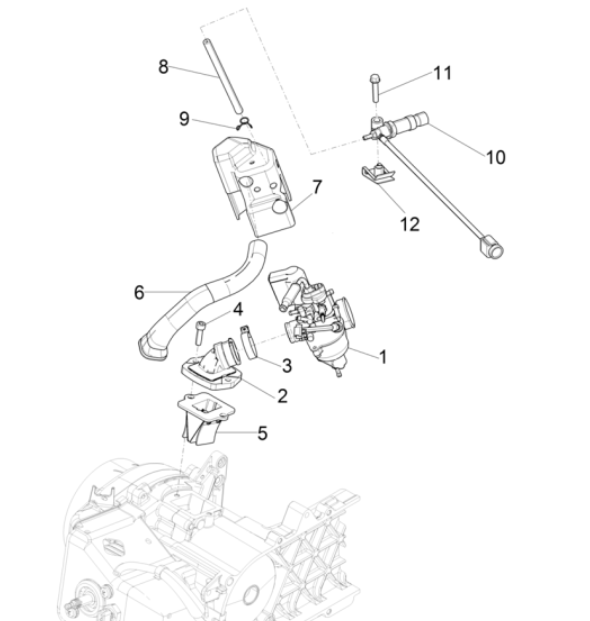 Carburatore Piaggio Typhoon 50 2 tempi Euro 4 2018-2020