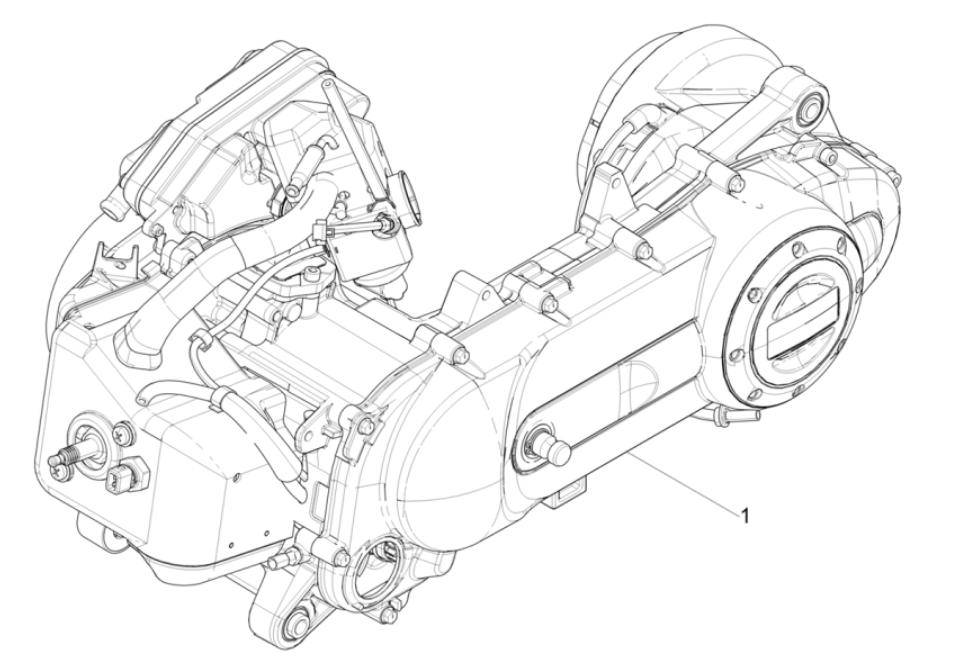 Blocco motore completo Piaggio Typhoon 50 2 tempi Euro 4 2018-2020