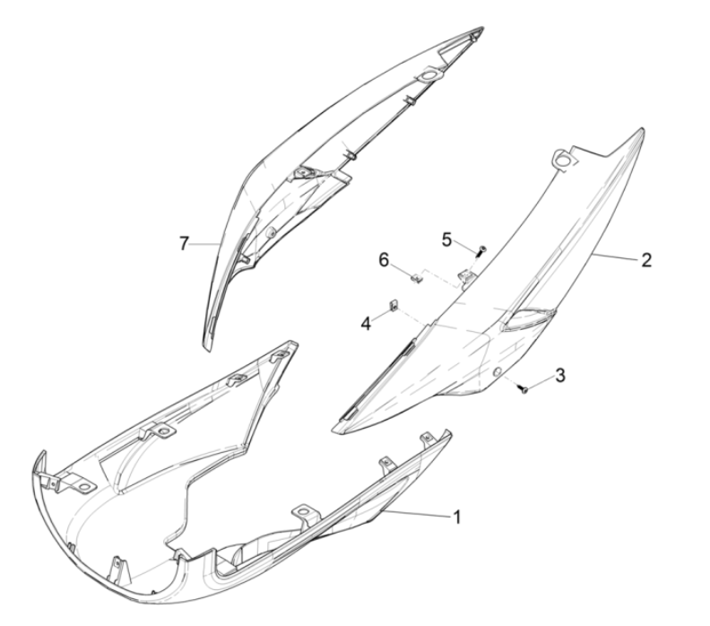 Parabrezza per moto - spoiler Piaggio Typhoon 50 2 tempi Euro 4 2018-2020