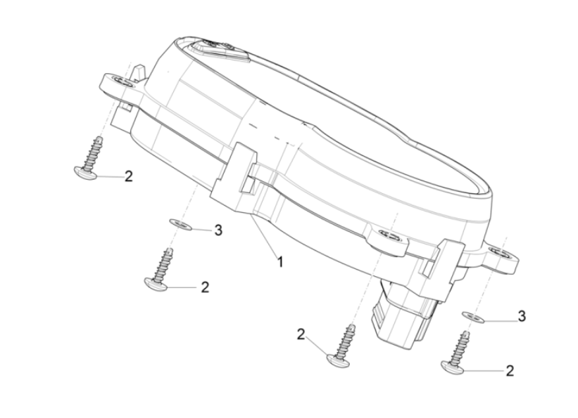 Contachilometri - Cabina di guida Piaggio Typhoon 50 2 tempi Euro 4 2018-2020