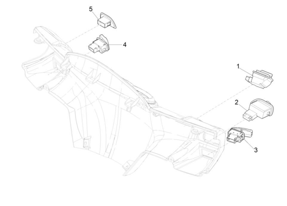 Interruttori - Pulsanti Piaggio Typhoon 50 2 tempi Euro 4 2018-2020