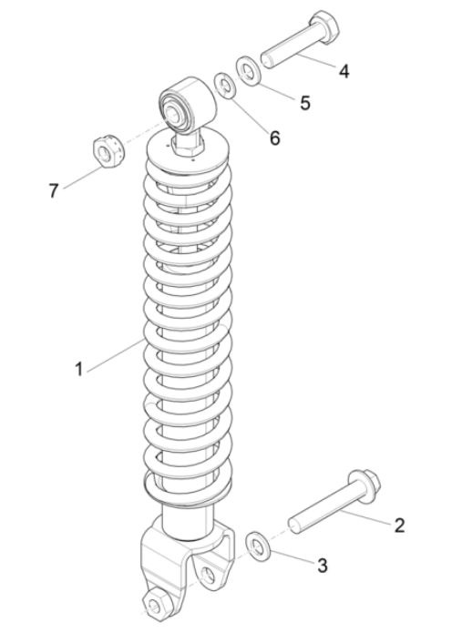 Ammortizzatore Piaggio Typhoon 50 2 tempi Euro 4 2018-2020