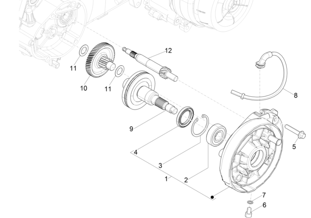 Cambio - trasmissione Piaggio Typhoon 50 2 tempi Euro 4 2018-2020
