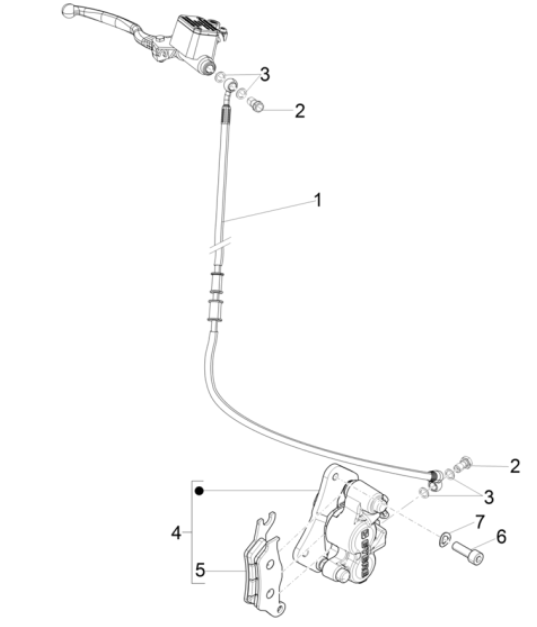 Pinza freno - Pastiglie freno - Piaggio Typhoon 50 2 tempi Euro 4 2018-2020