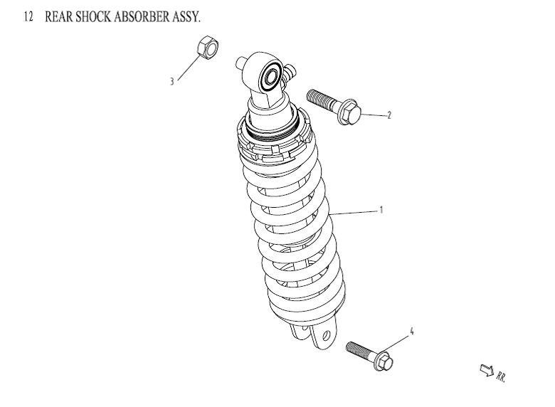 Ammortizzatore AGM Venom bianco