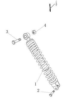 Ammortizzatore China Ape 50 marrone