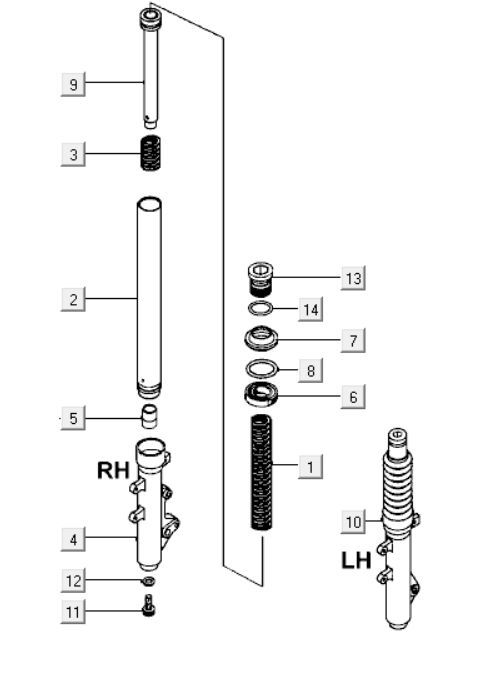 Ammortizzatore anteriore Kymco New Dink 200i