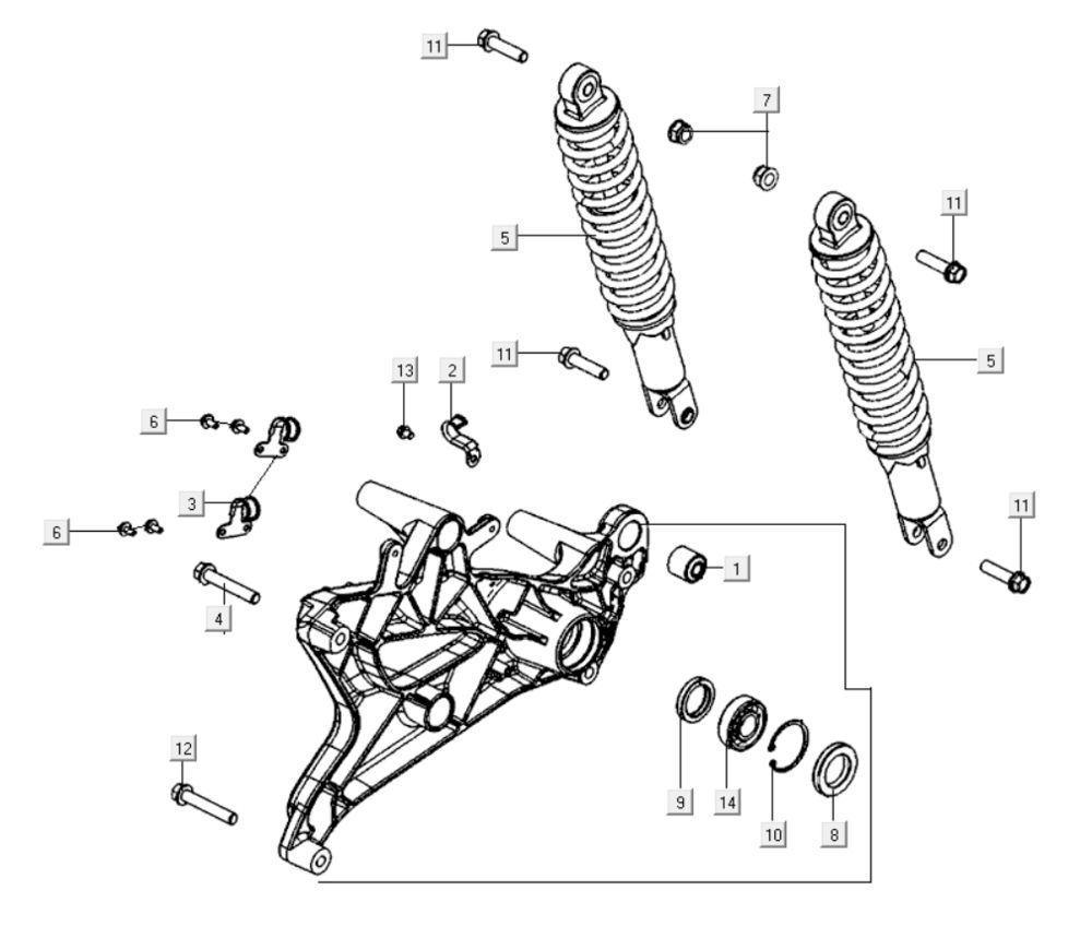 Ammortizzatore Kymco GTI 300i
