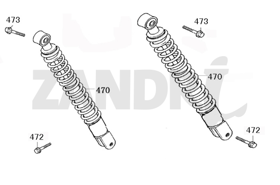 Ammortizzatore Santini Capri argento