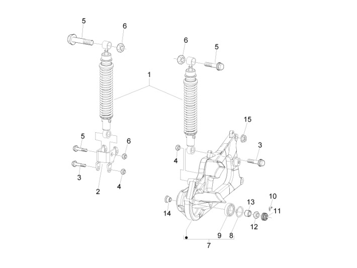 Ammortizzatore Piaggio Beverly 500 Euro 3 2007-2012