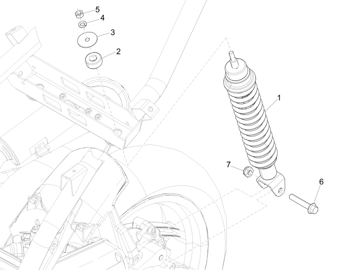 Ammortizzatore Piaggio NRG Power DD 50 2 tempi LC 2007-2017