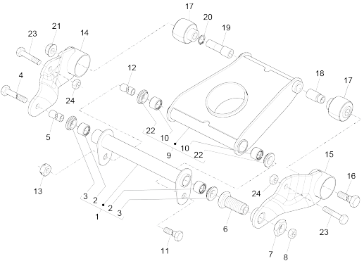 Sospensione motore Piagio MP3 500 LT Sport 2014-2016
