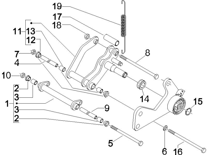 Forcella anteriore - Cuffia Vespa GTS 250 ie 2005-2009 (con ABS) nero grafite 79/A