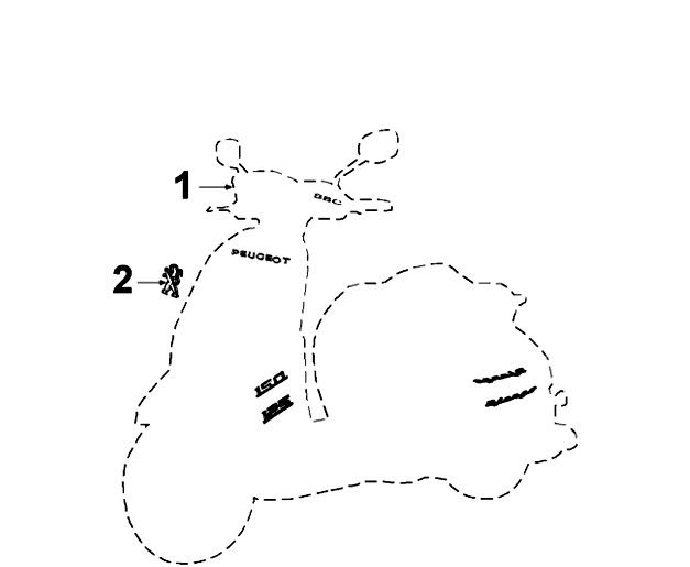 Emblemi - Adesivi - Logo Peugeot Django Chocolate K2