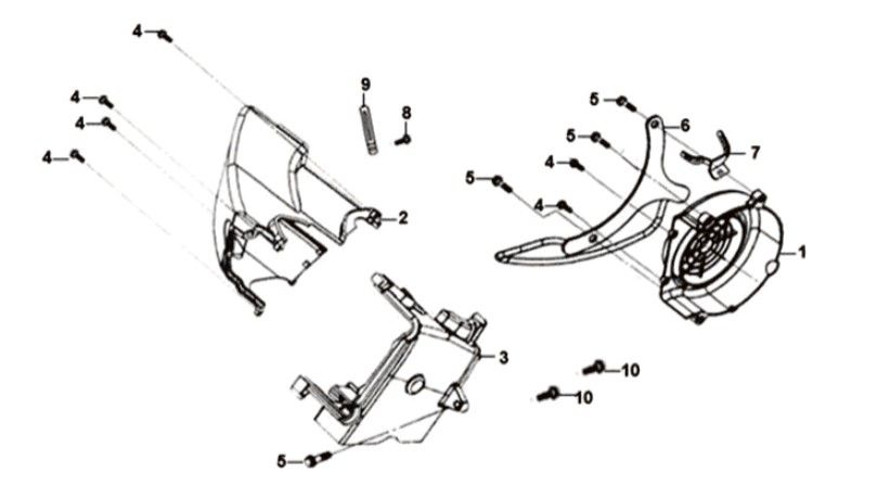 Shroud assy Sym Orbit II 125i E4