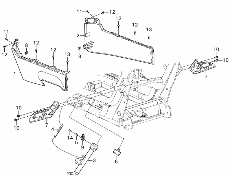 Coperchio laterale Yadea Voltguard