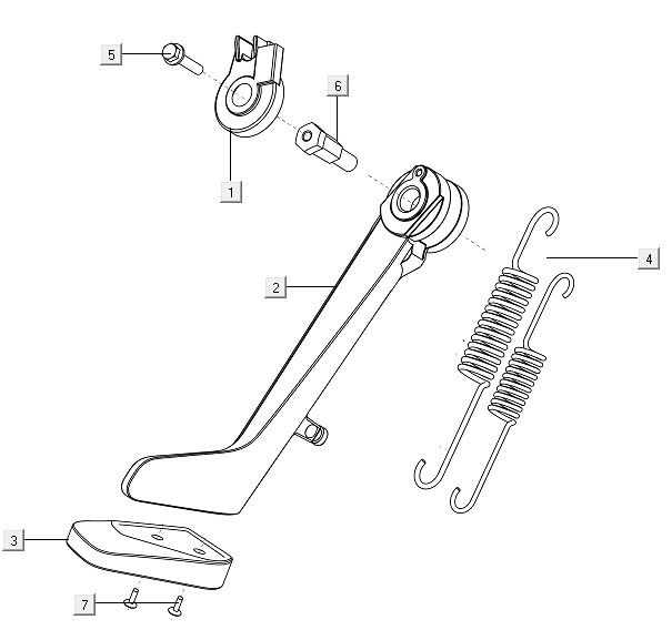 Cavalletto laterale Niu M1