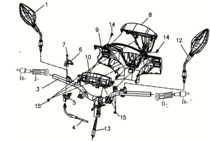 Faro KPL. Sym Symphony ST 125I E4 nero/argento (BK-001C/S-882U)