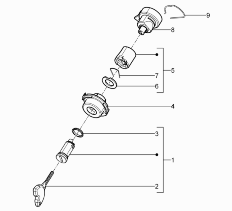 Blocchetto di accensione Piaggio Typhoon 50 2 tempi Euro 3 2011