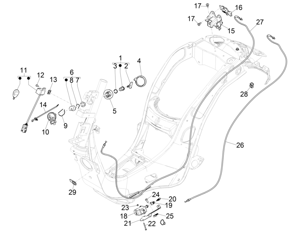 Blocchetto di accensione Vespa Elettrica 45km/h Euro 5 2021