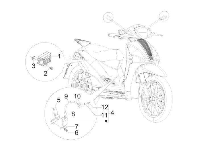 Parti elettriche Piaggio Liberty 50 2T AC