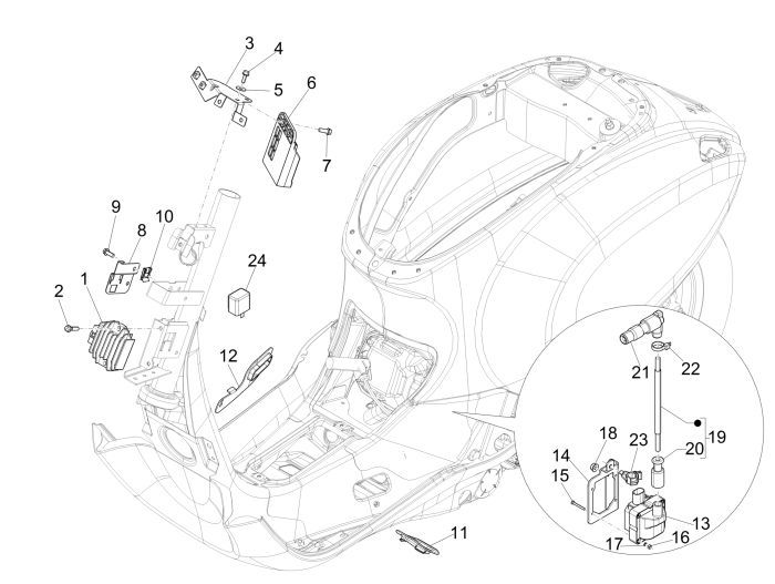 Interruttori - pulsanti Vespa Primavera 50 4 tempi 4V