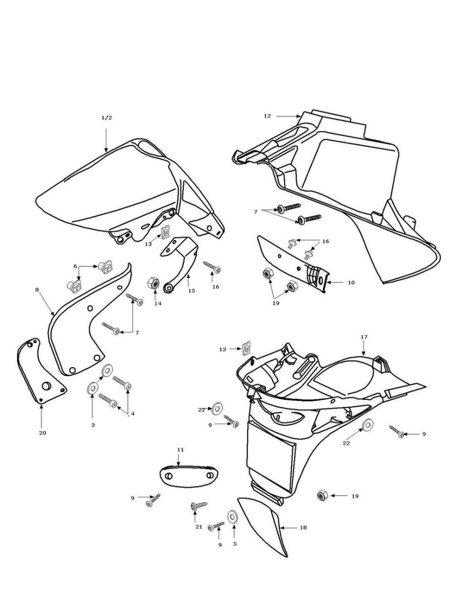 Parafango anteriore Peugeot Speedfight 2 50 2 tempi AC Euro2