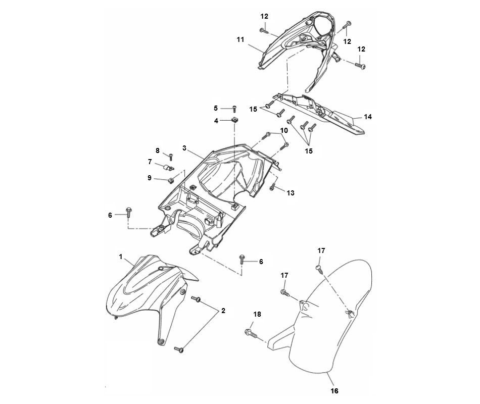 Parafango anteriore Yamaha Aerox 4 tempi 2014