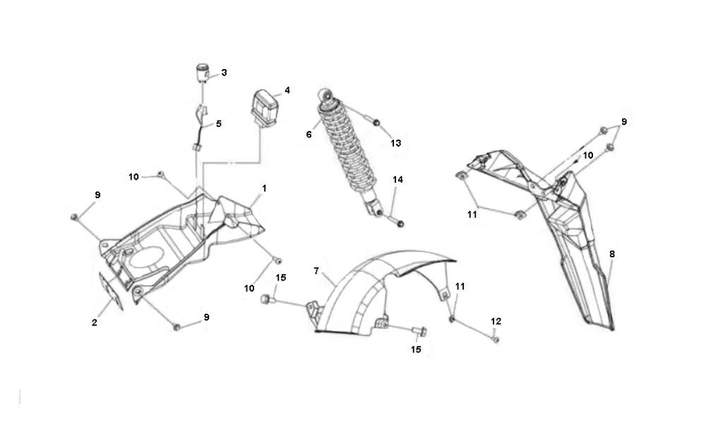 Parafanghi - Ammortizzatore Sym Jet Sport-X 2 tempi