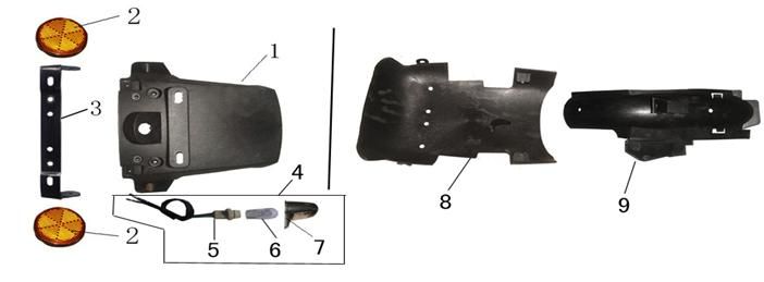 Parafango anteriore - Parafango posteriore AGM LX bianco