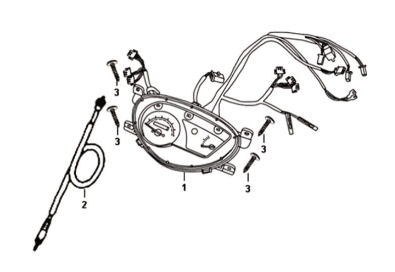 Speed meter Sym Orbit II 125i E4