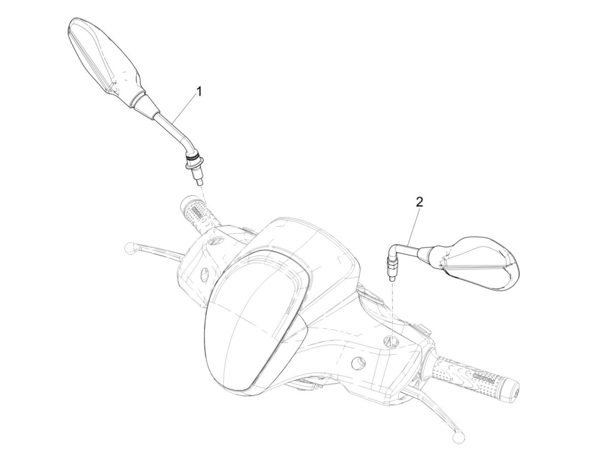 Specchietti Specchietti Piaggio Medley 125 IE ABS Euro 4 2016-2019