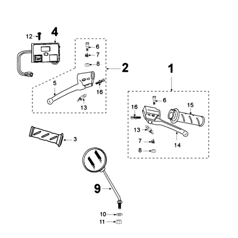 Specchietti neri Peugeot Ludix 10