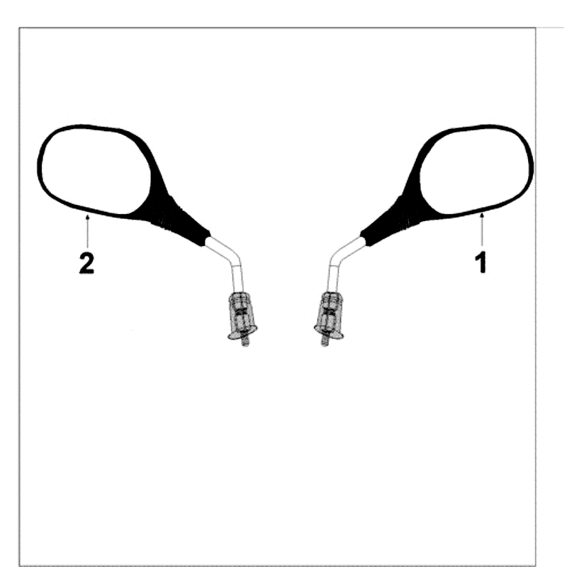 Specchietti retrovisori Peugeot Tweet neri opachi