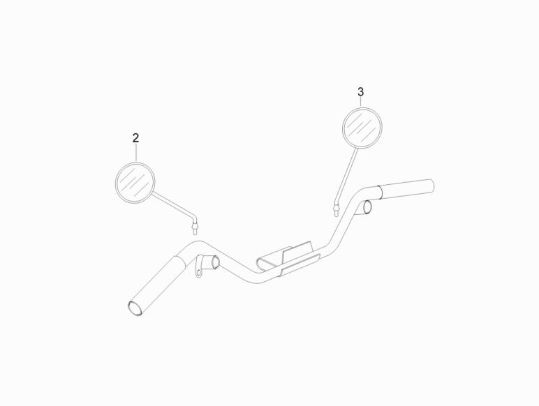 Specchietti retrovisori Vespa LXV 50 2 tempi